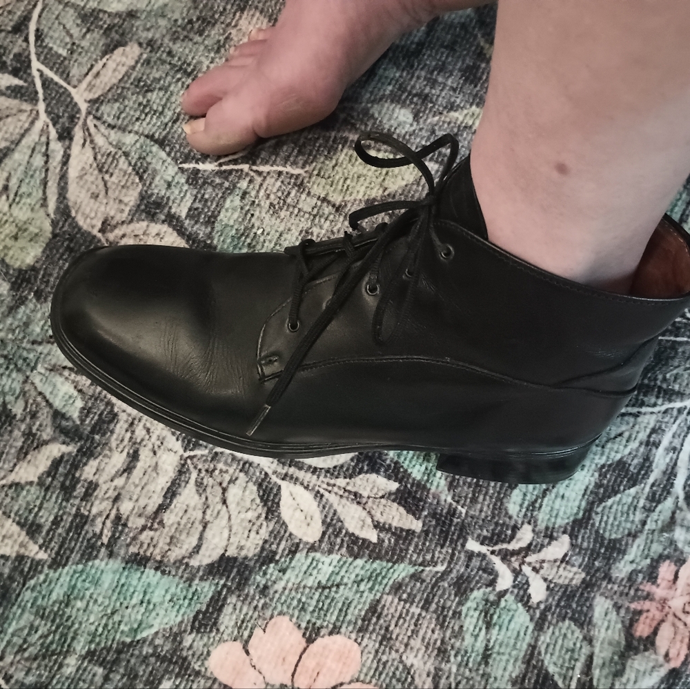 Santana Canada Womens Lace Up Oxford Boots Black 9-9.5 Academia Steampunk - Picture 15 of 15